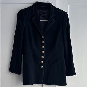 Rena Lange Black Blazer with Gold Buttons